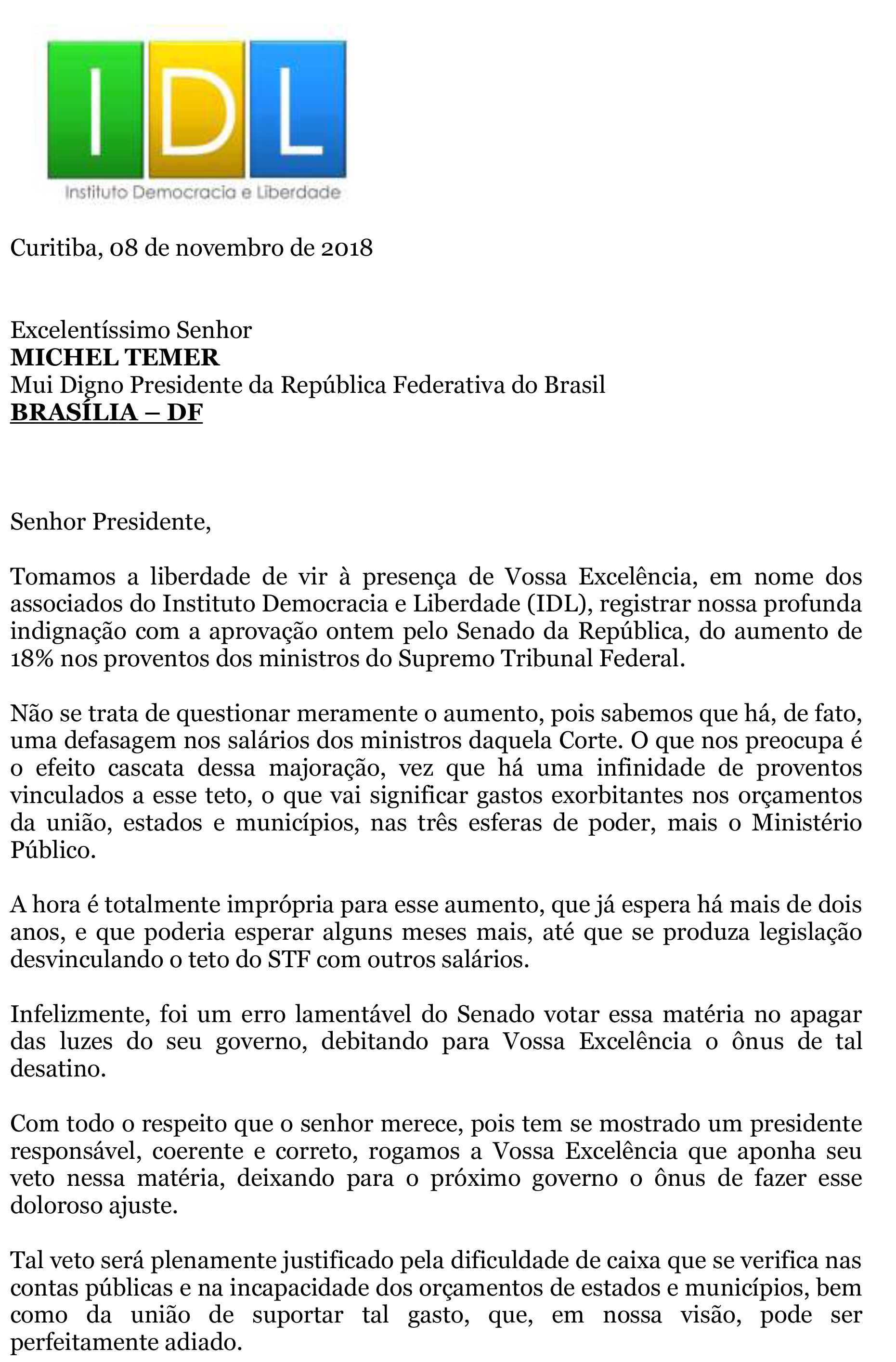 carta de aumento salarial do empregador